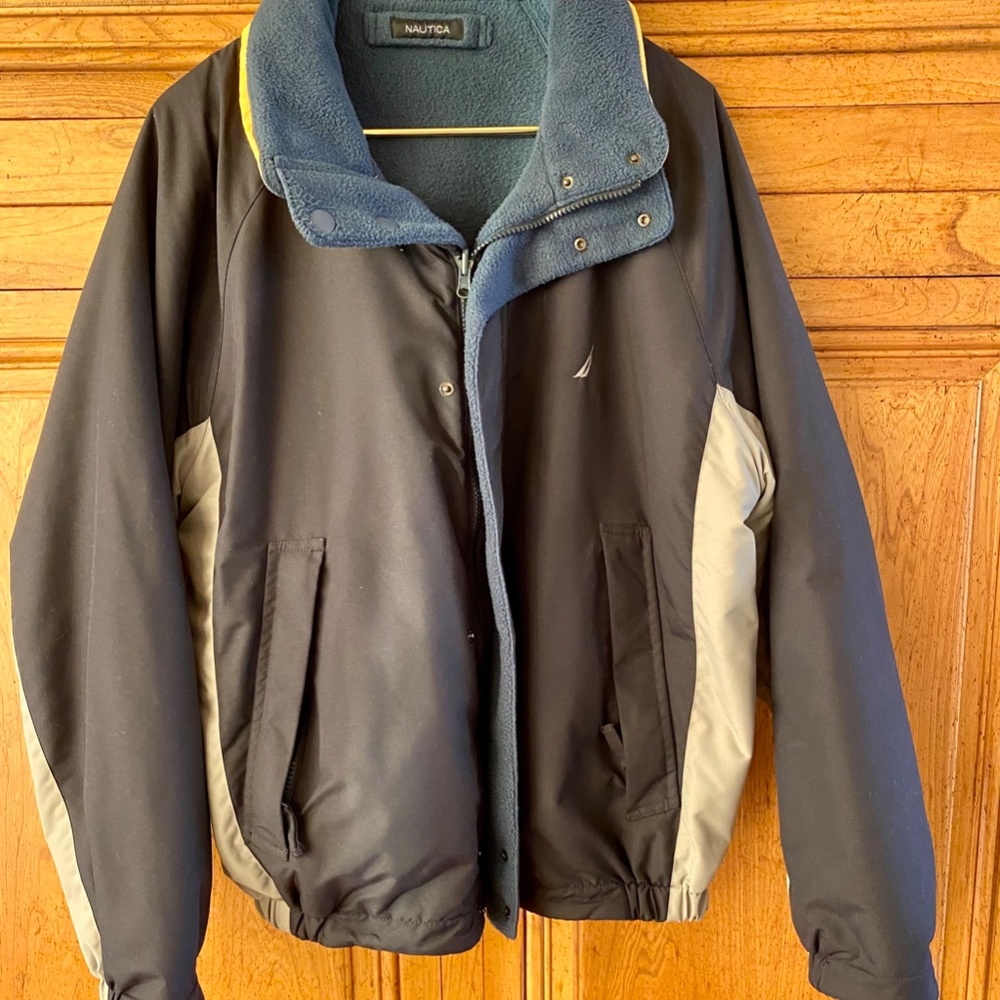 Nautica Reversible Jacket with hood and fleece lining